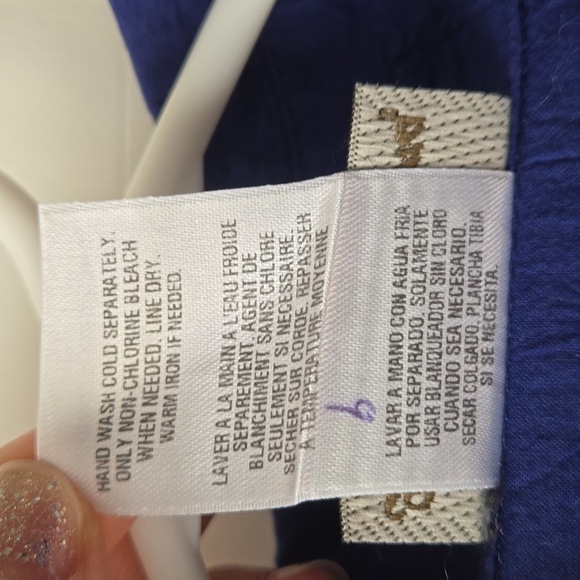 Tommy Bahama 100% Cotton Navy Button Down Tunic - Picture 6 of 6